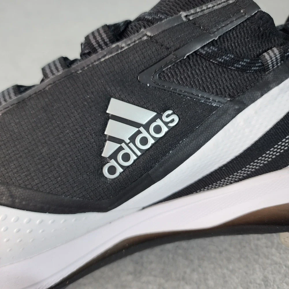 Adidas Icon 7 Boost Baseball Metal Cleats Mens Size 15 Black White Silver FY4178